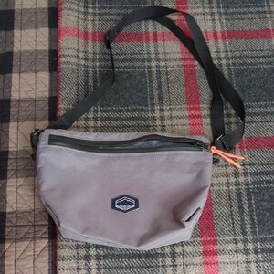 Hexagon Logo Gray Crossbody Bag